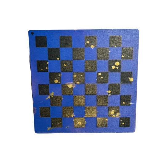 Purple Golden Hue - Painted Thin Wooden Chess Board