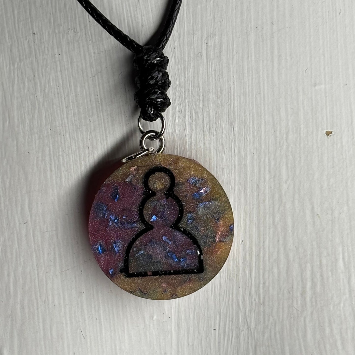 Royal Pink Pawn - Handmade Resin Chess Necklace