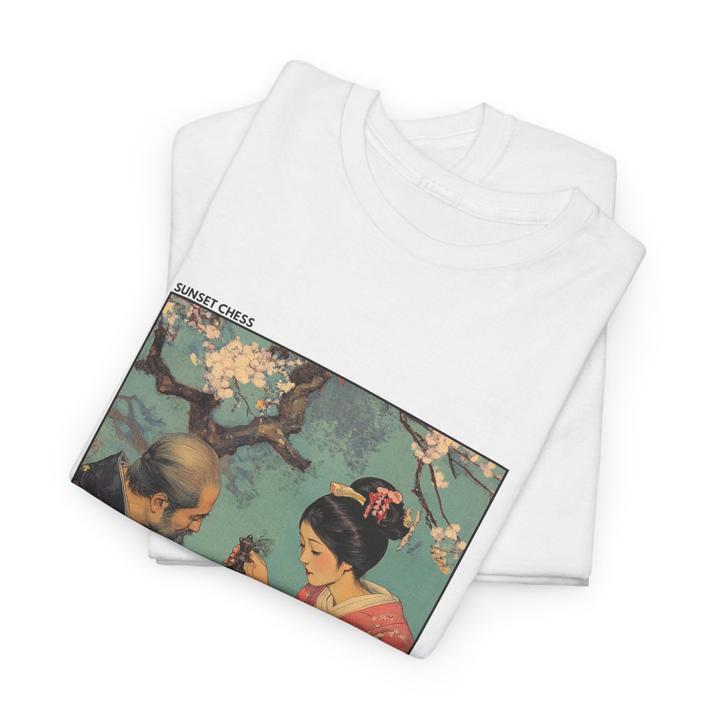 Chinese Couple - White Chess T Shirt