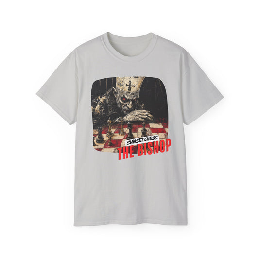Bishop Plays Chess - Ice Gray Chess T Shirt