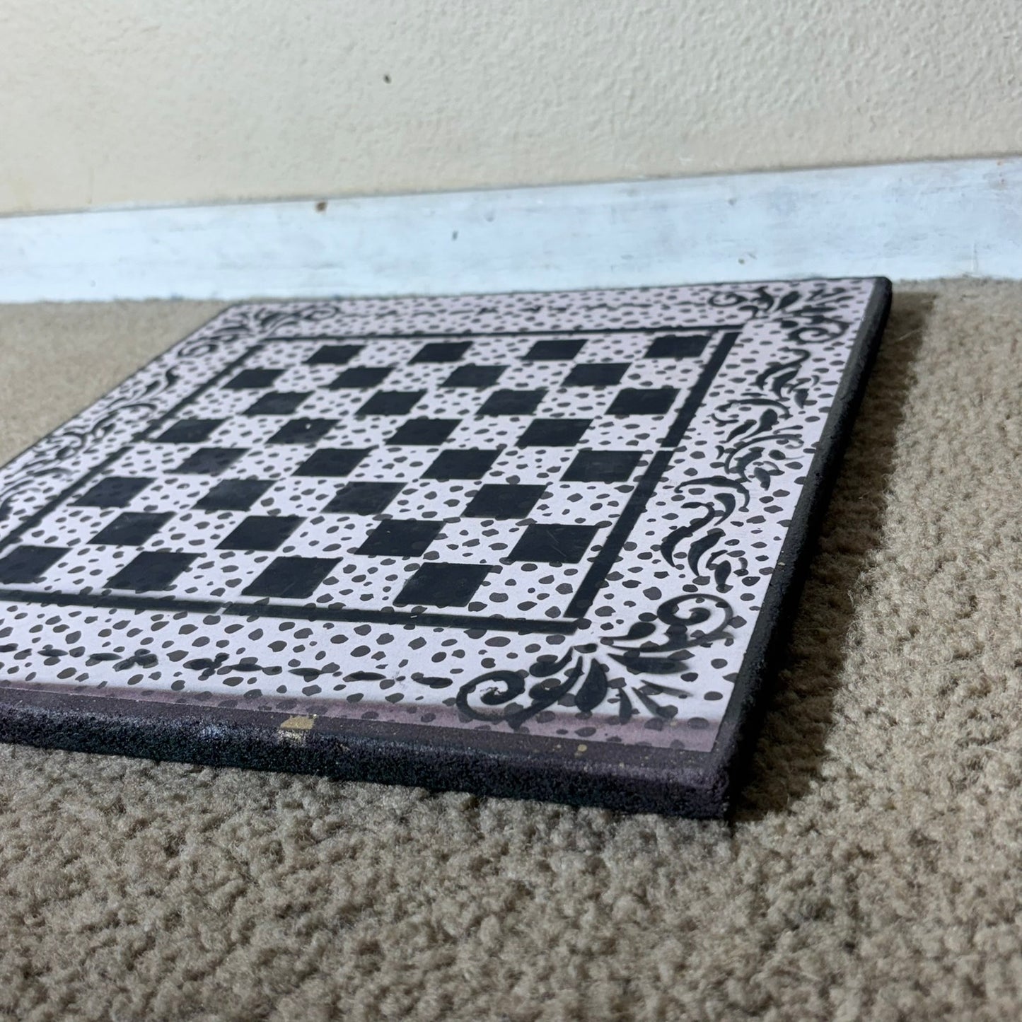 Spotted Black - Scrapbook Chess Board