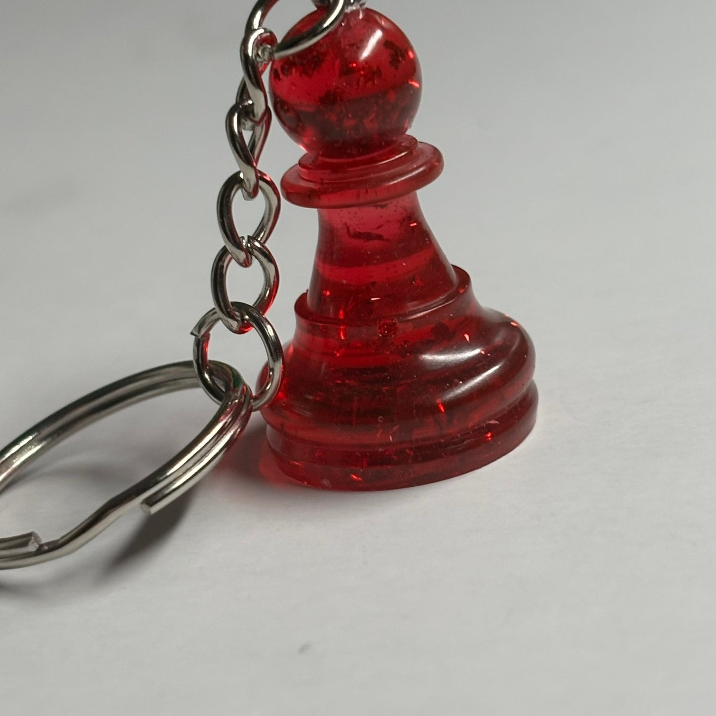 Cherry Red Pawn - Handmade Resin Keychain