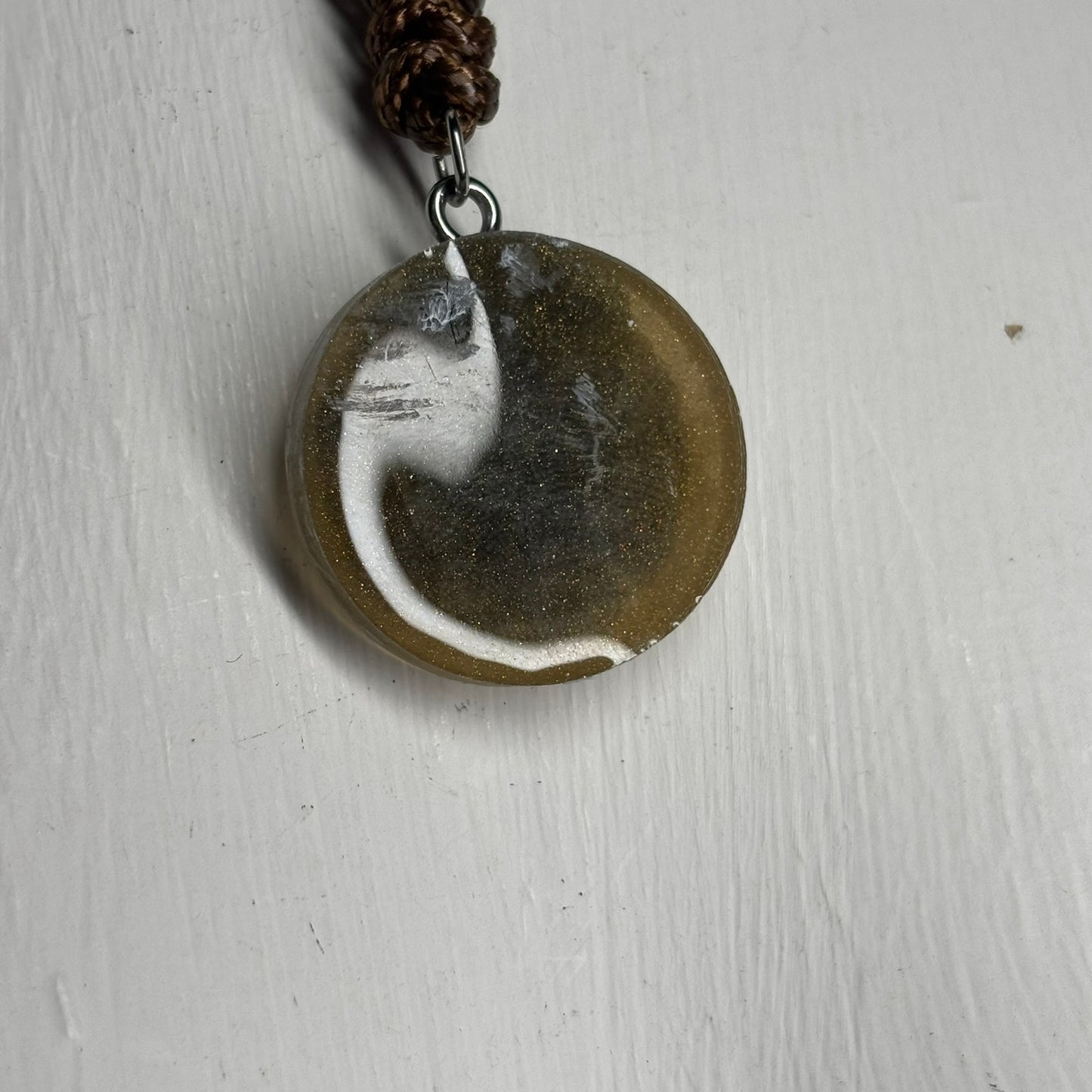 Dirty Green Queen - Handmade Resin Chess Necklace