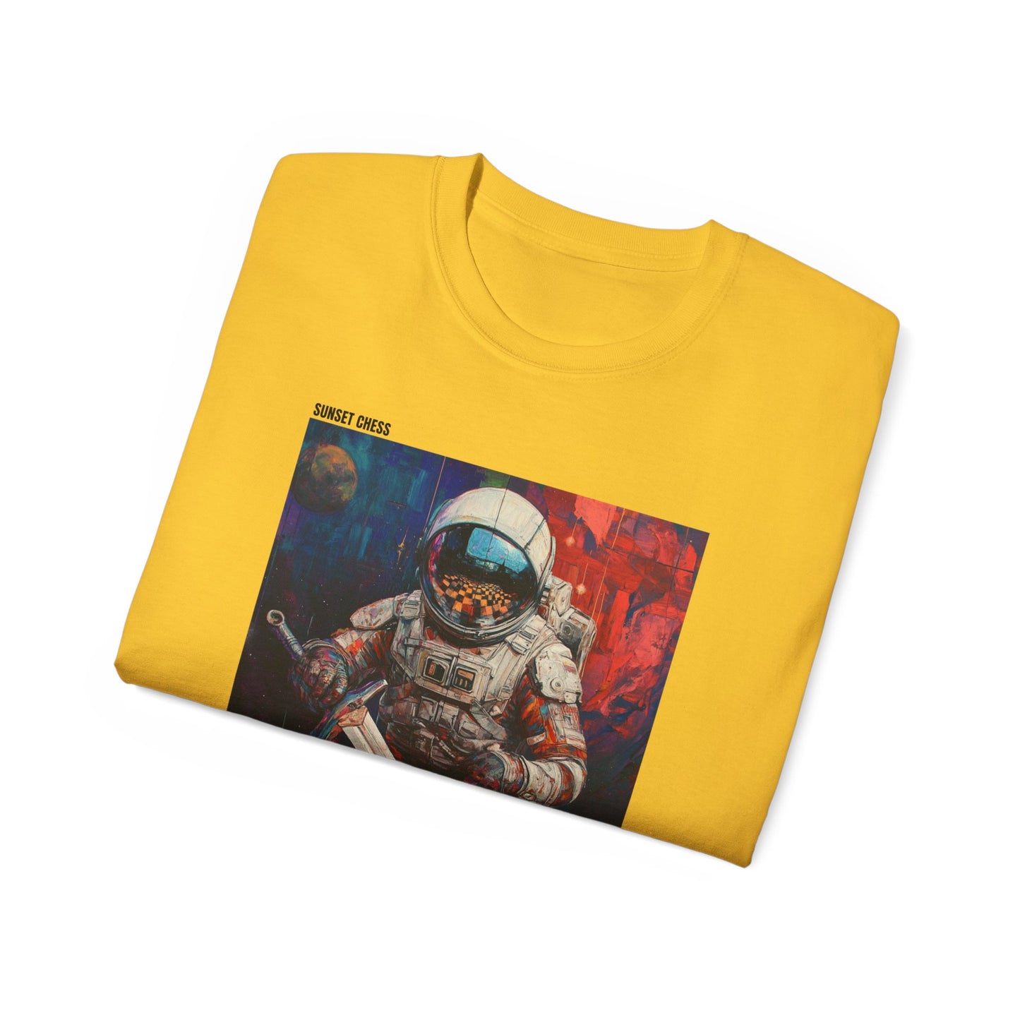 Space Warrior - Yellow Chess T Shirt