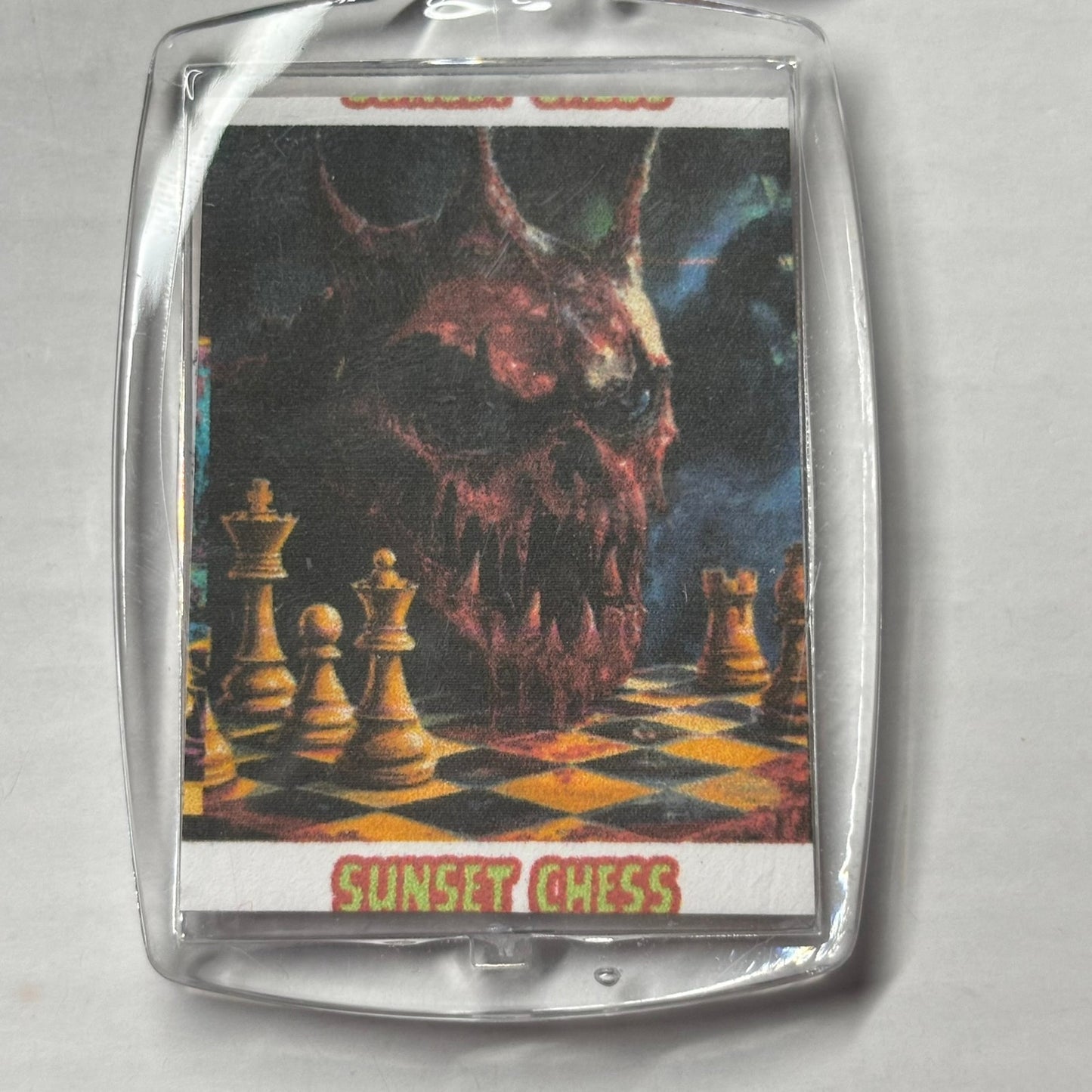 Scary Face - Chess  Photo Keychain