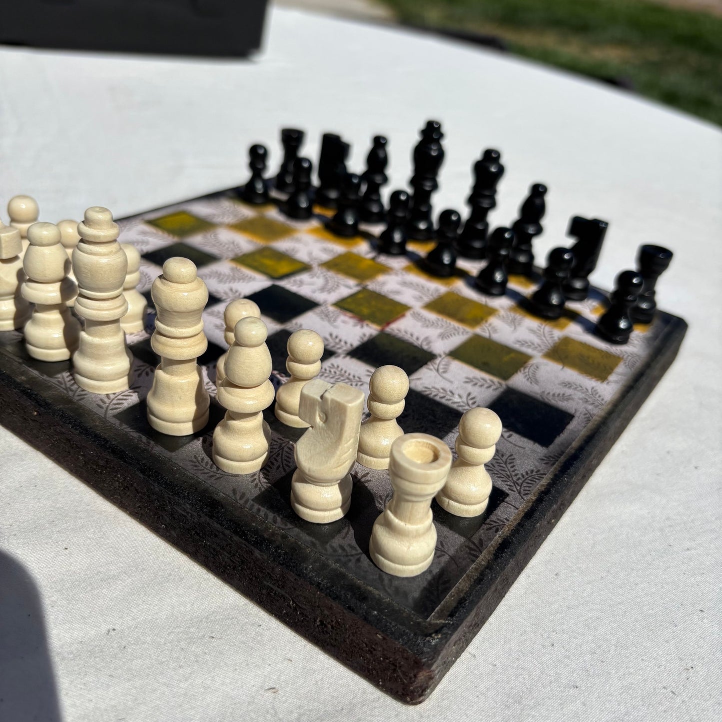 Yellow & Black - Scrapbook Chess Set