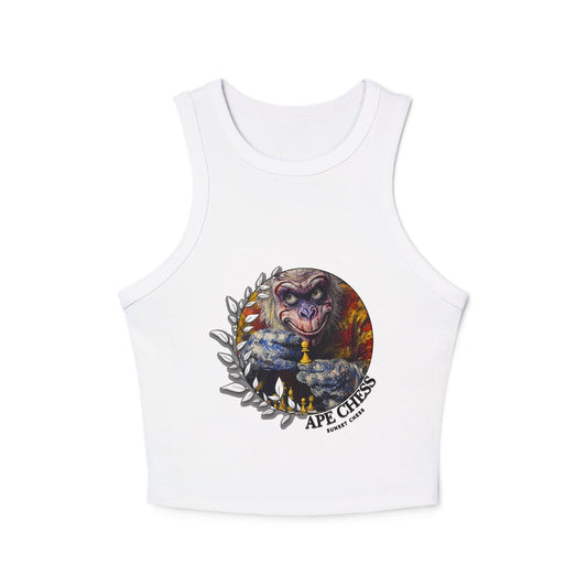 Clown Monkey - Women's White Chess Tank Top