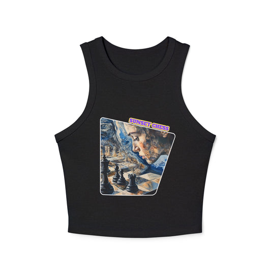 Clouded Judgement - Women's Black Chess Tank Top