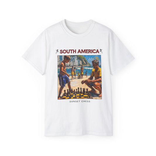 Brazilian Beach - White Chess T Shirt