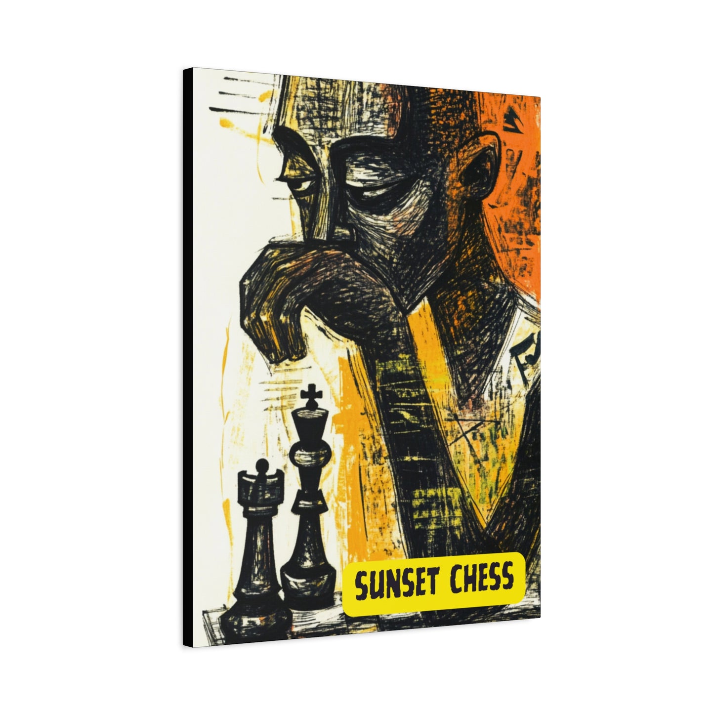 Bored With The Game - Canvas Chess Print 24"x32"