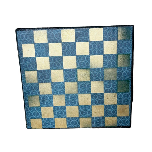Golden Blue Vintage - Scrapbook Chess Board