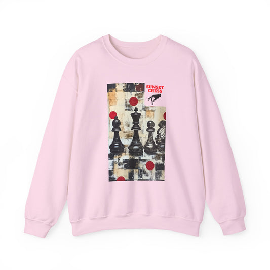 Chinese Chess - Light Pink Chess Crewneck Sweater