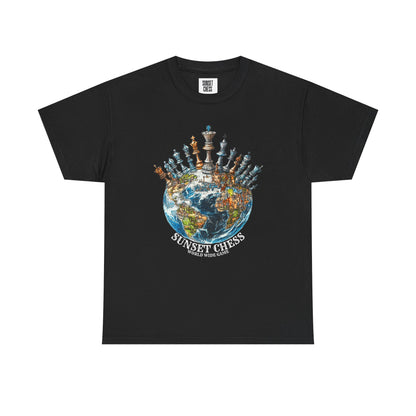 Chess World - Black Chess Tee - Unisex Heavy Cotton Tee