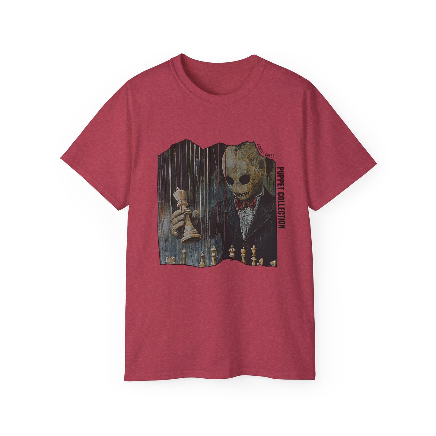 Chess on Strings - Heather Cardinal Red Chess T Shirt