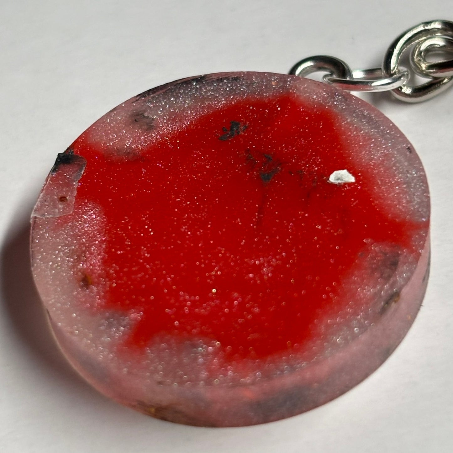 Red Puddle Pawn - Handmade Resin Keychain