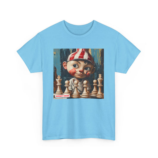 Little Boy - Sky Blue Chess T Shirt