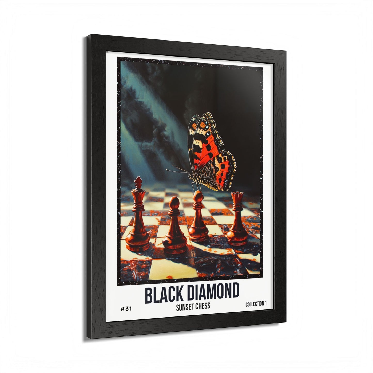 Black Diamond - Collection 1 Card #31 - Sunset Card Poster Framed 12"x16"
