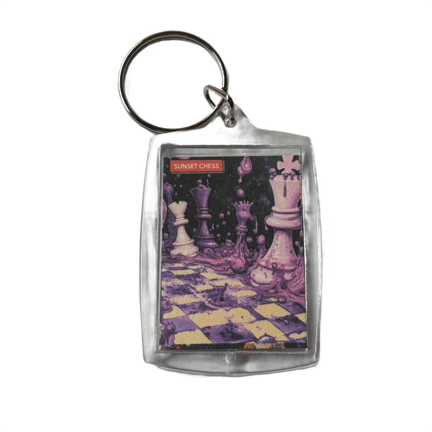 Purple Sloosh - Chess  Photo Keychain