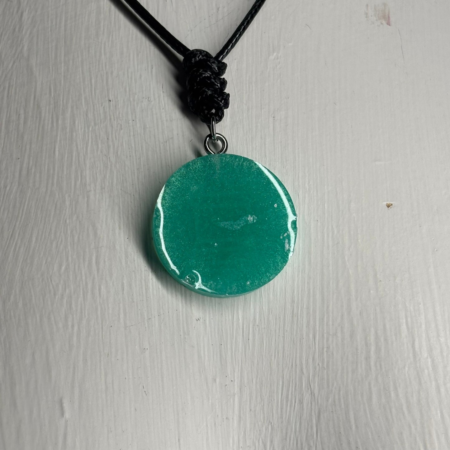 Mint Green Rook - Handmade Resin Chess Necklace
