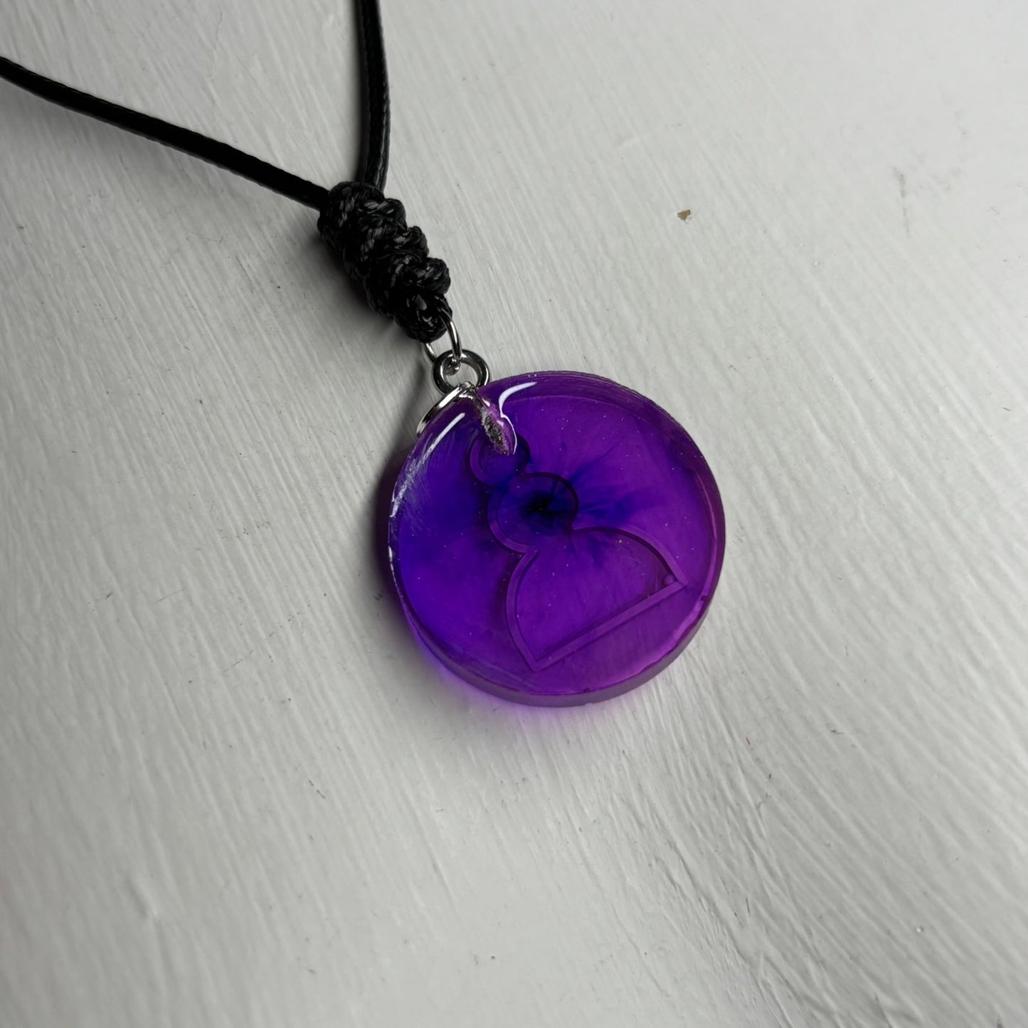 Purple Pawn - Handmade Resin Chess Necklace