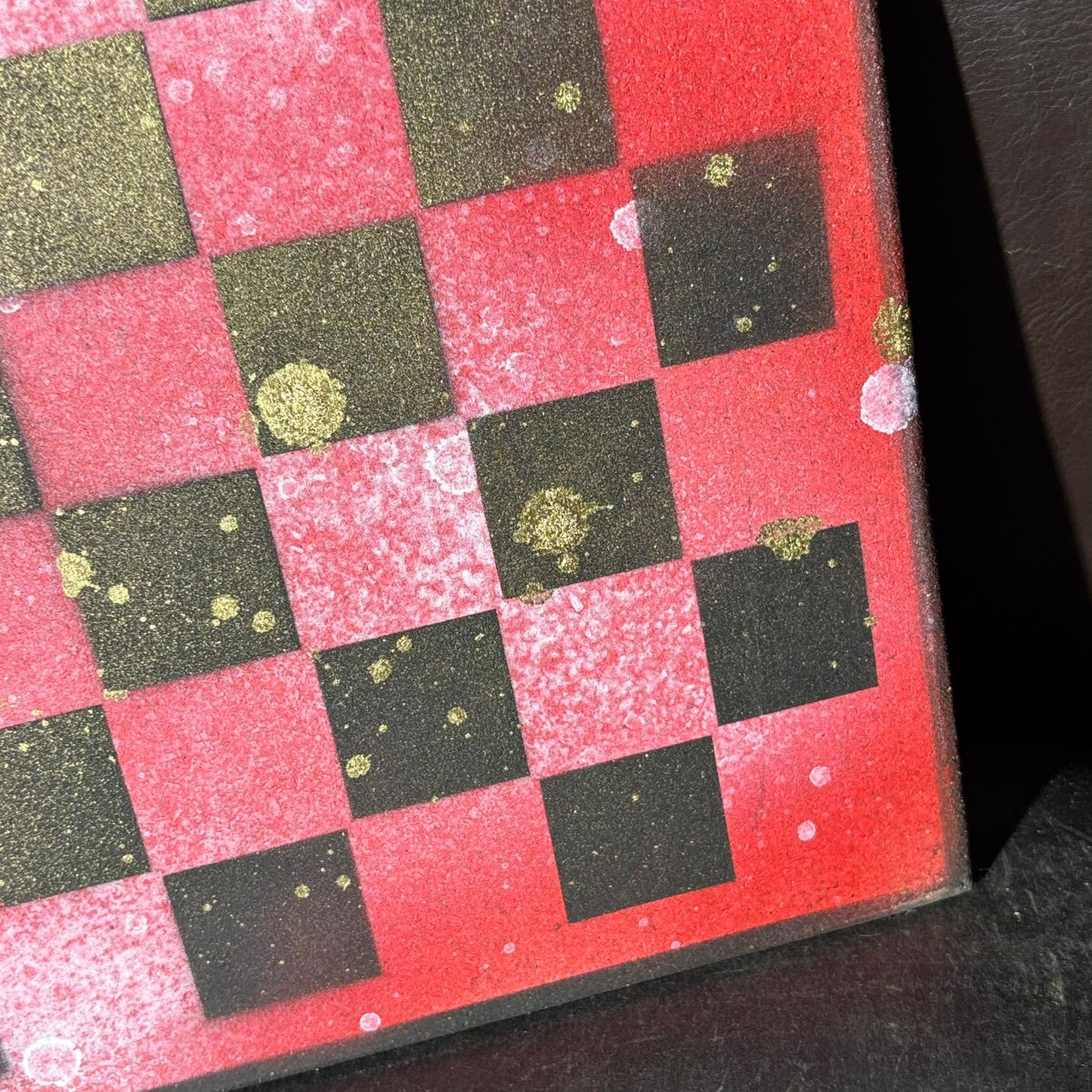 Goldish Red Fever - Painted Chess Board