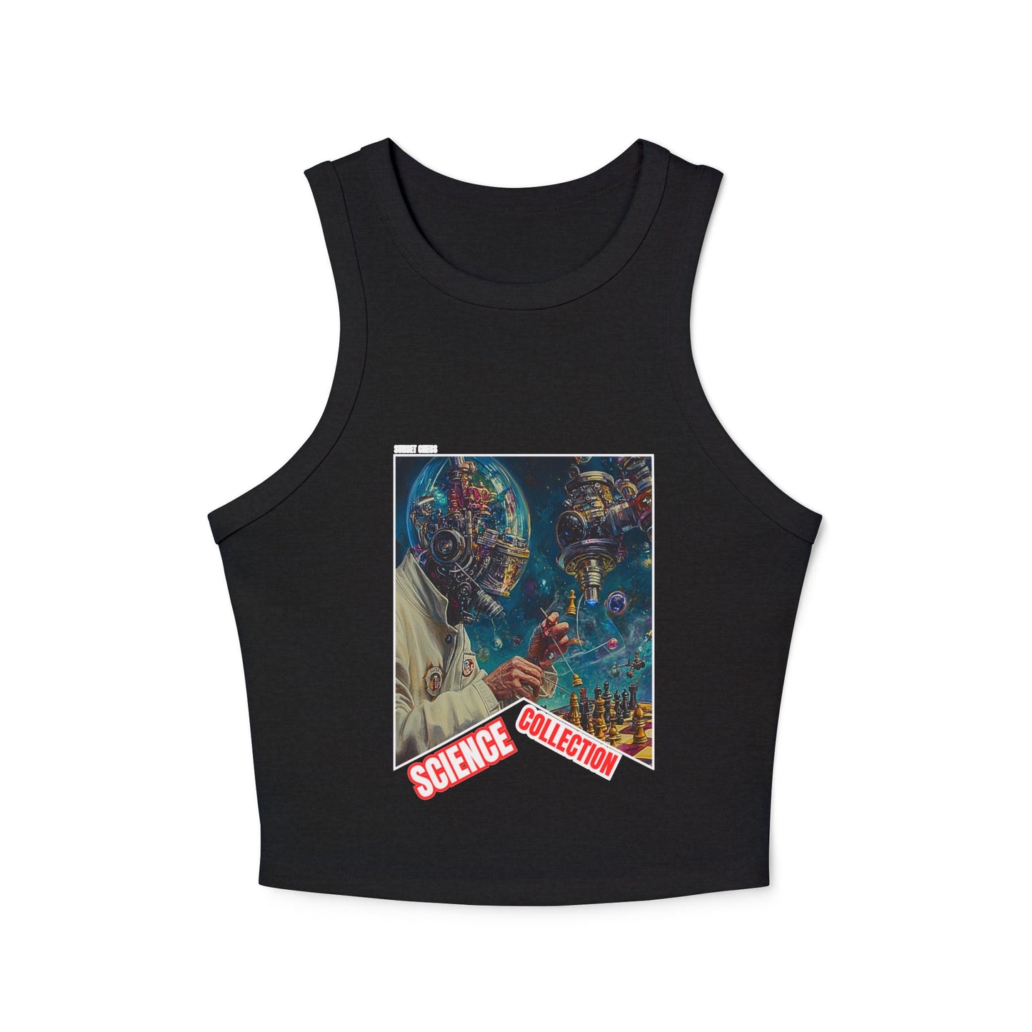 Suspicious Scientist - Women's White Chess Tank Top