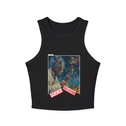 Suspicious Scientist - Women's White Chess Tank Top