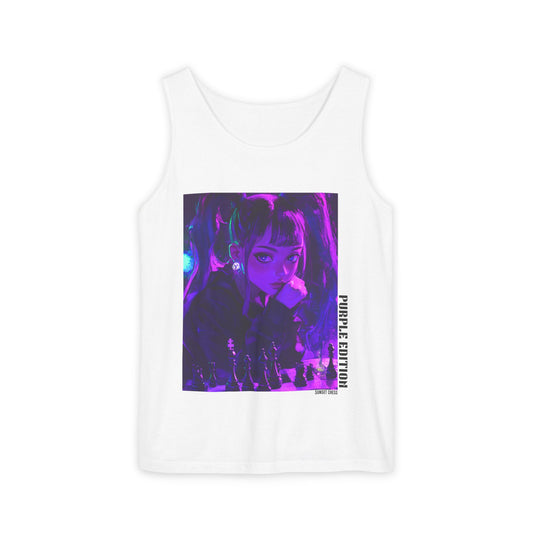 Purple Thinker - White Tank Top