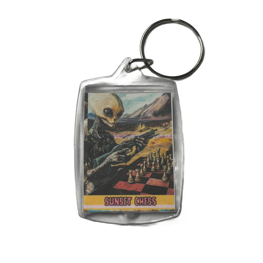 Loaded Alien - Chess  Photo Keychain