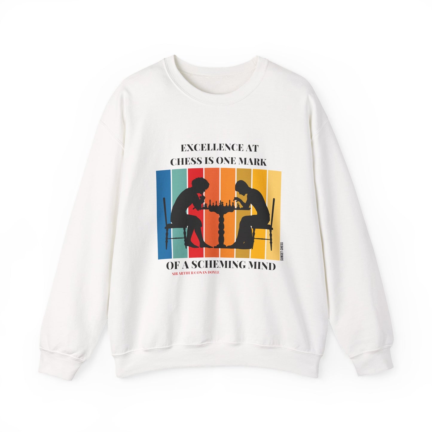 Excellence At Chess - White Chess Crewneck Sweater