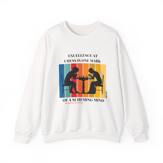 Excellence At Chess - White Chess Crewneck Sweater