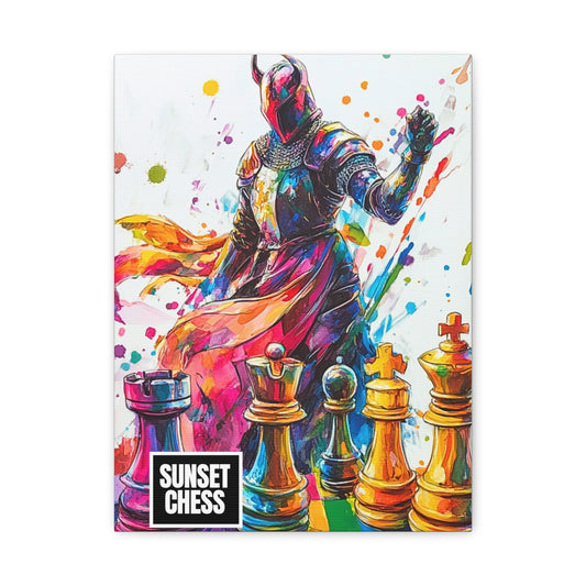 Knights Withdrawal - Canvas Chess Print 12"x16"