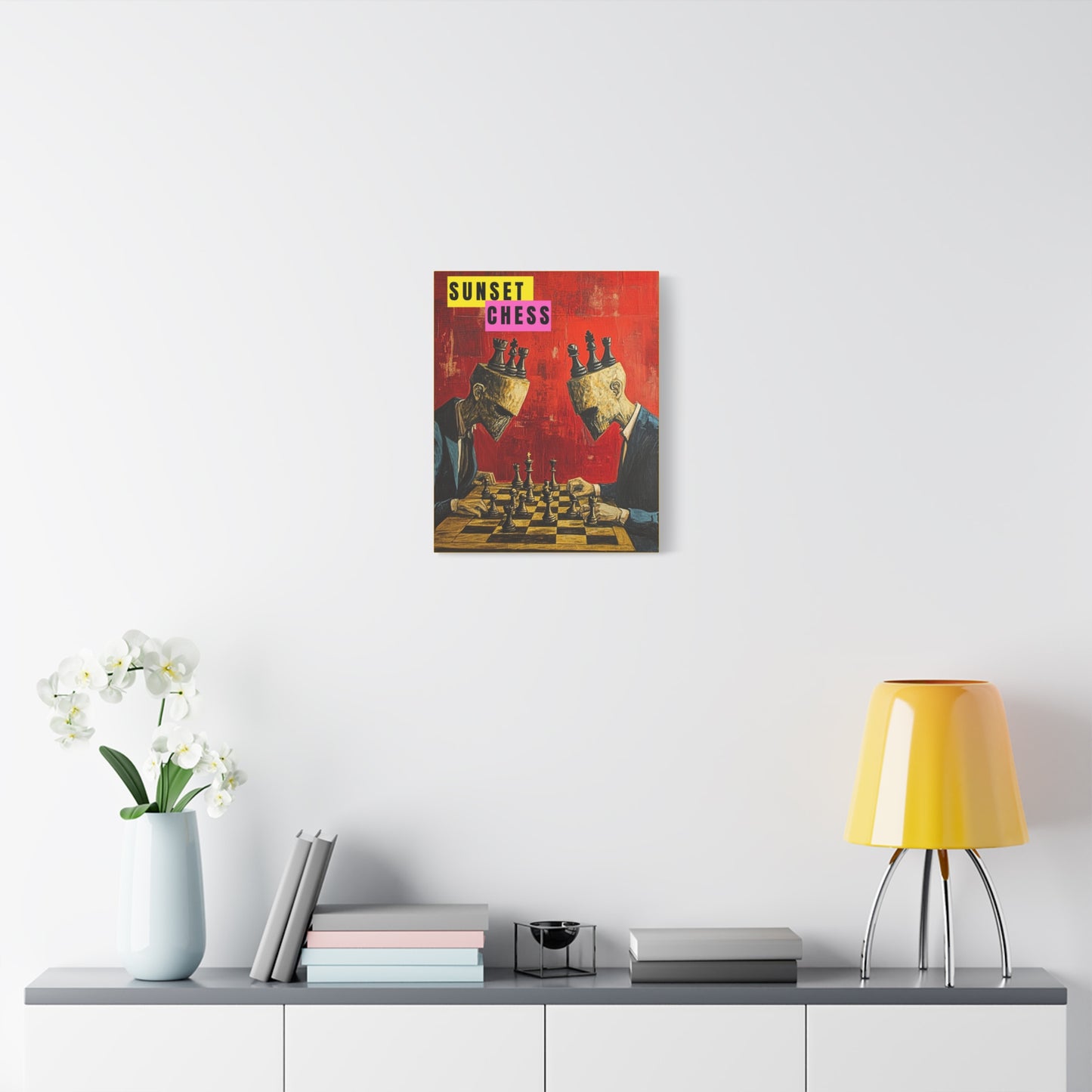 Chess Head Dual - Canvas Print 16"x20"