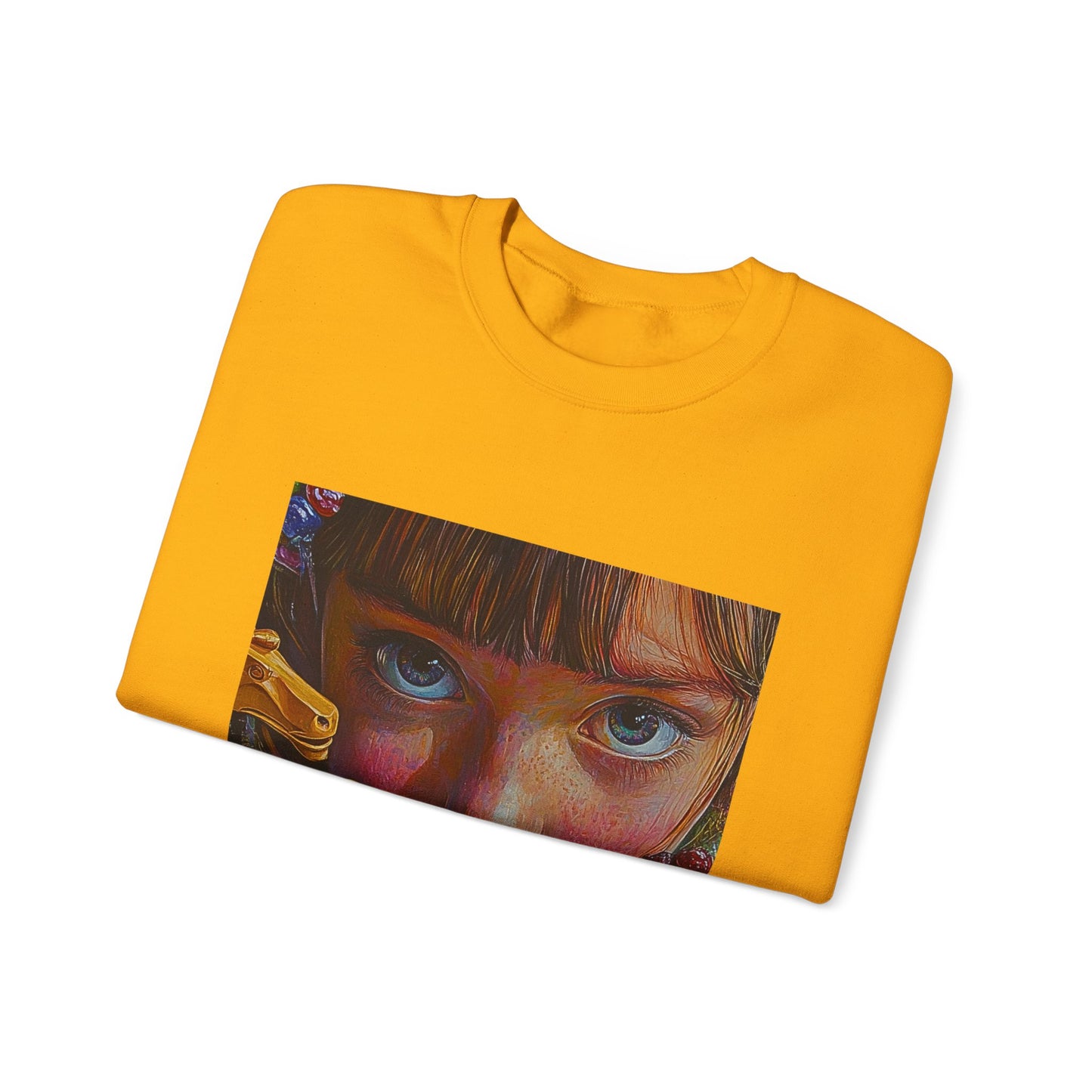 Chess Candy Girl - Yellow Chess Crewneck Sweater