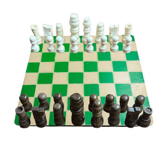 Cream Green - Mini Chess Set