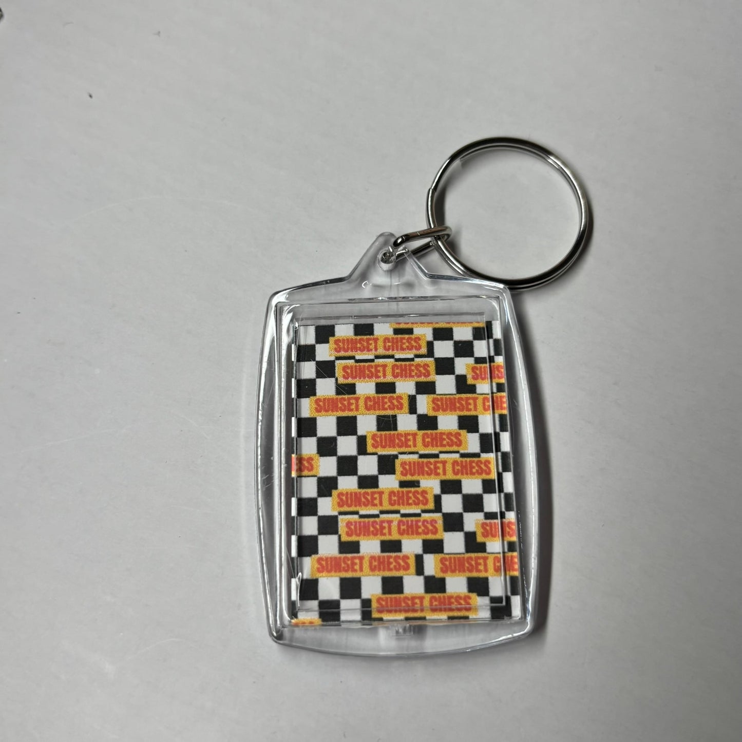 High Illusions - Sunset Chess Photo Keychain