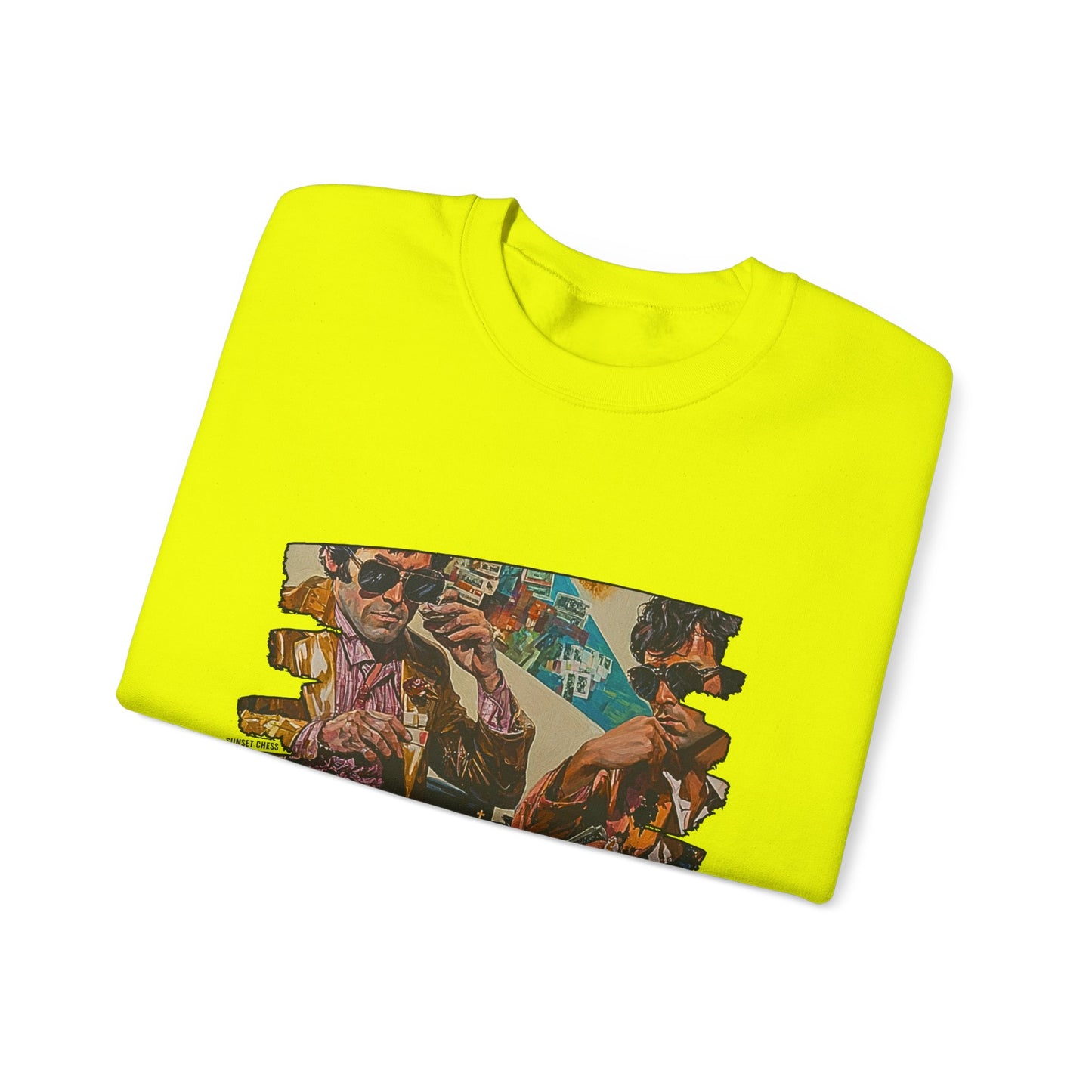 City Boys - Neon Chess Crewneck Sweater