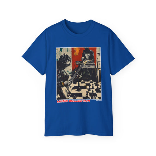 Basement Rockstar - Blue Chess T Shirt
