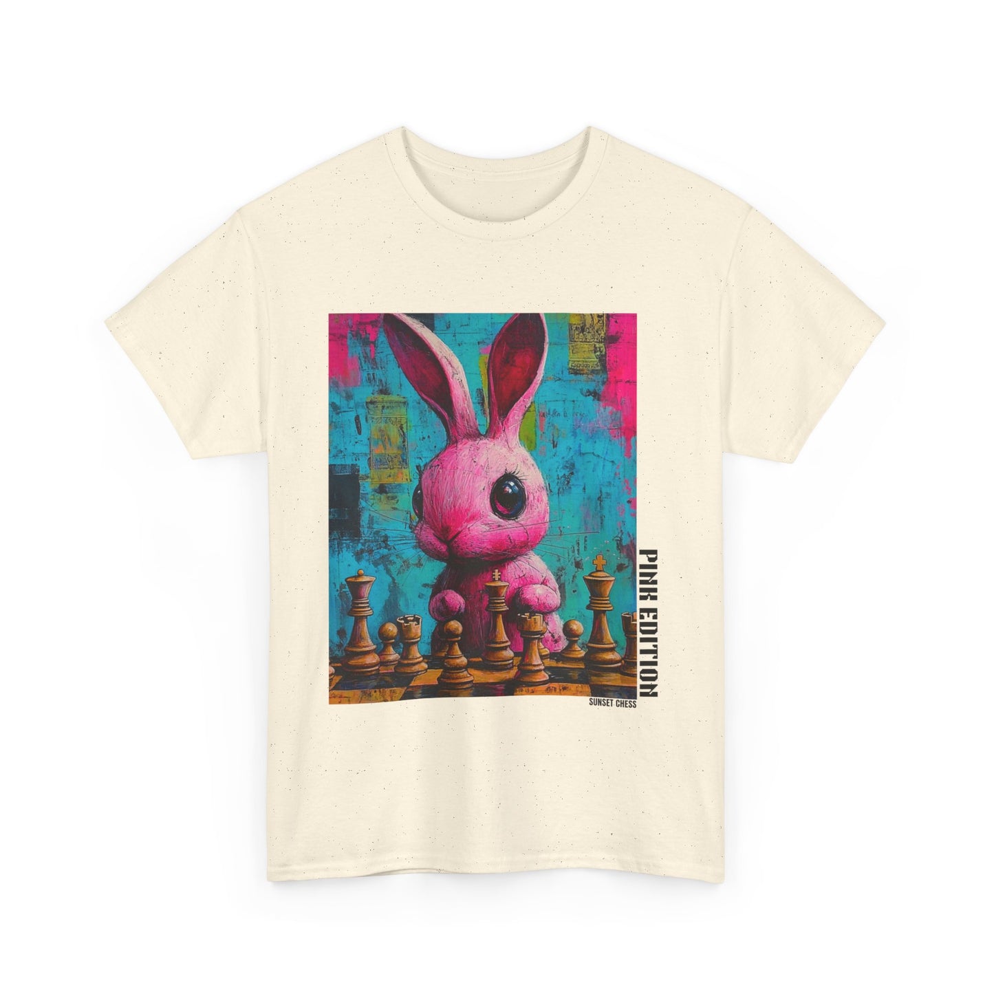 Pink Rabbit - Tan Chess T Shirt