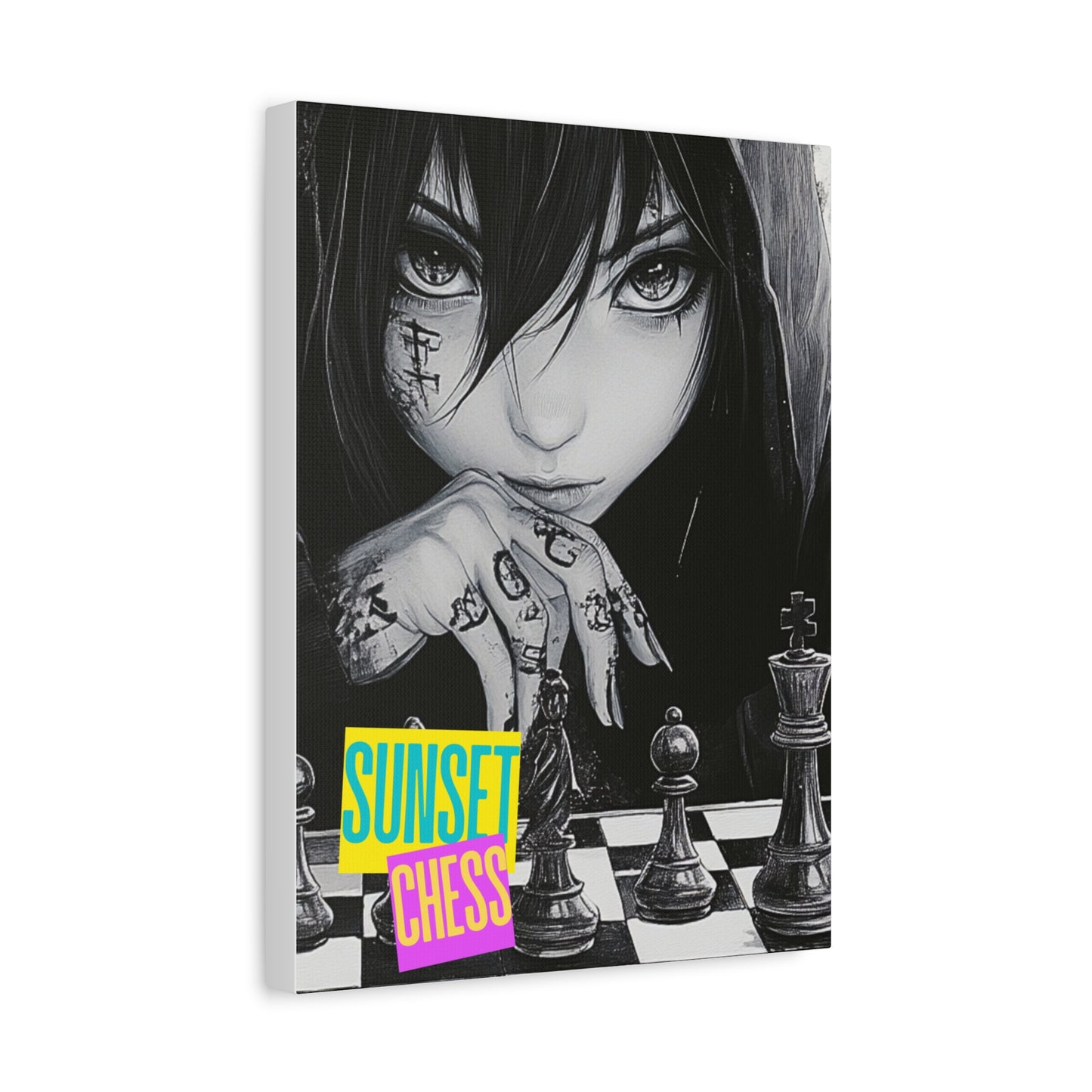 Don't Judge Me - Canvas Chess Print 12"x16"