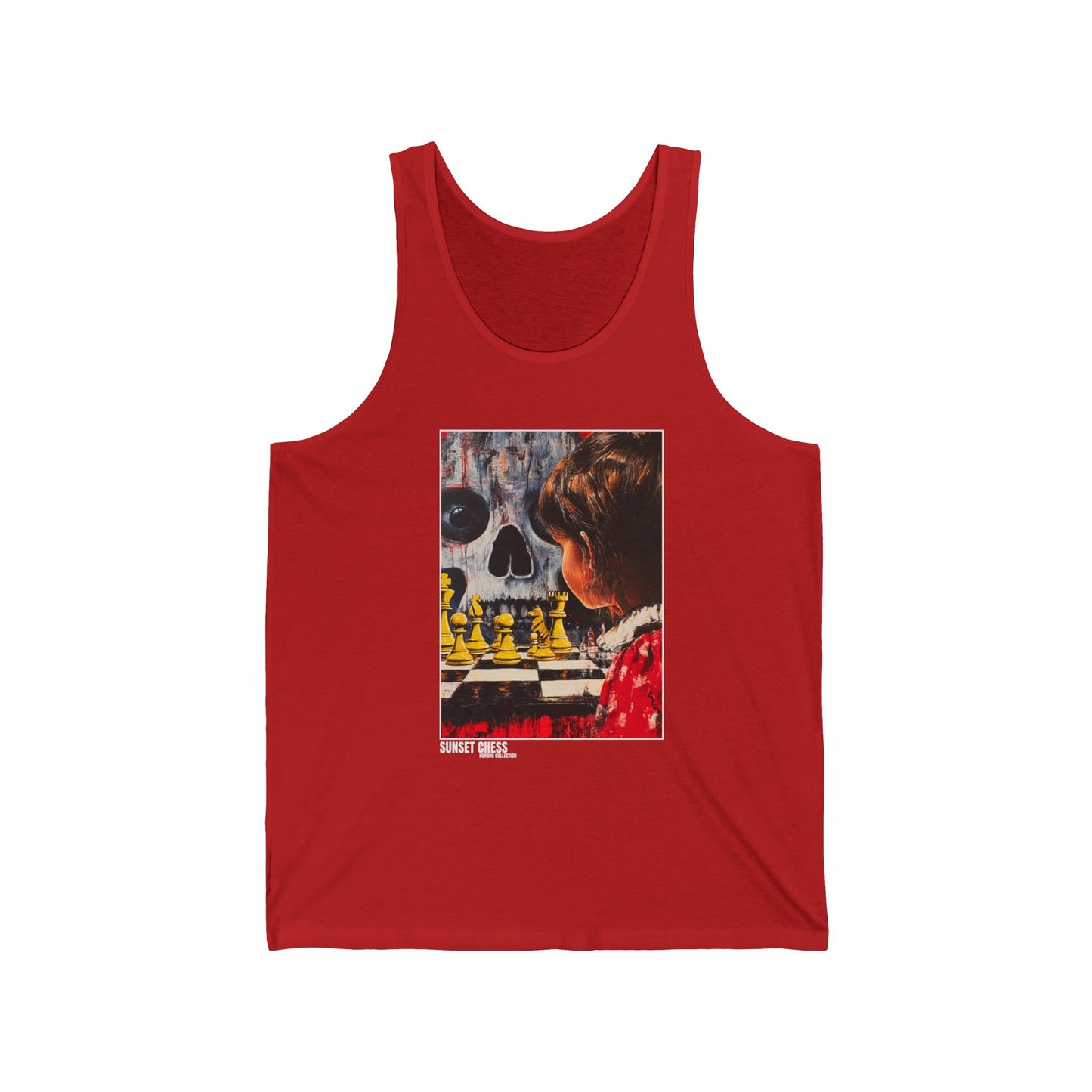 Staring Death - Red Chess Tank Top