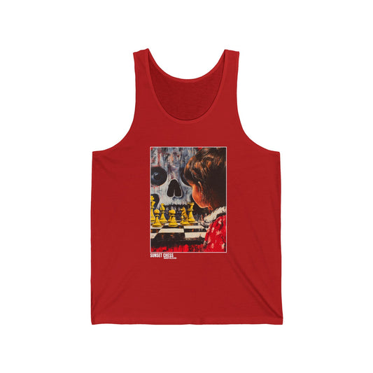 Staring Death - Red Chess Tank Top