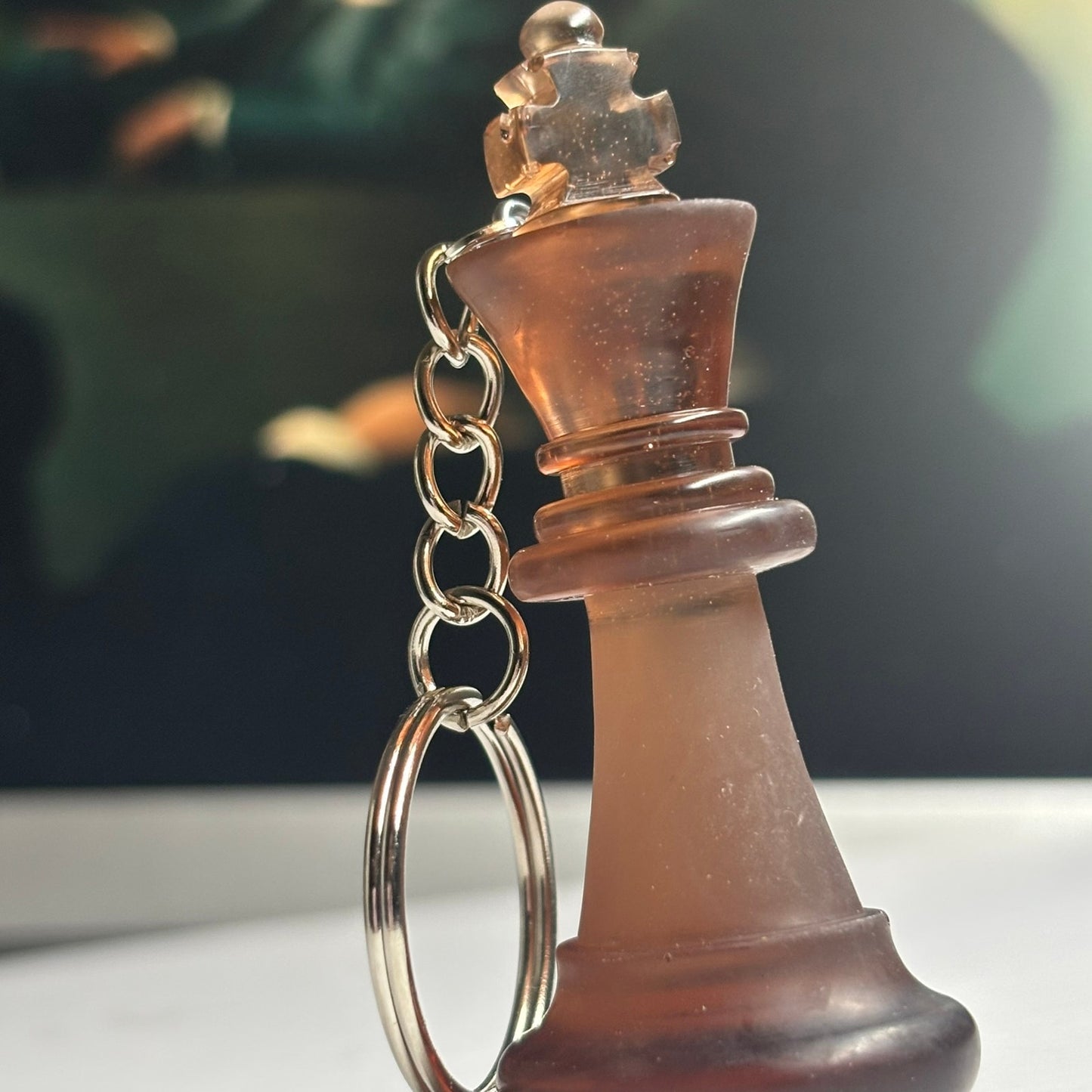Coffee Brown King - Handmade Resin Keychain