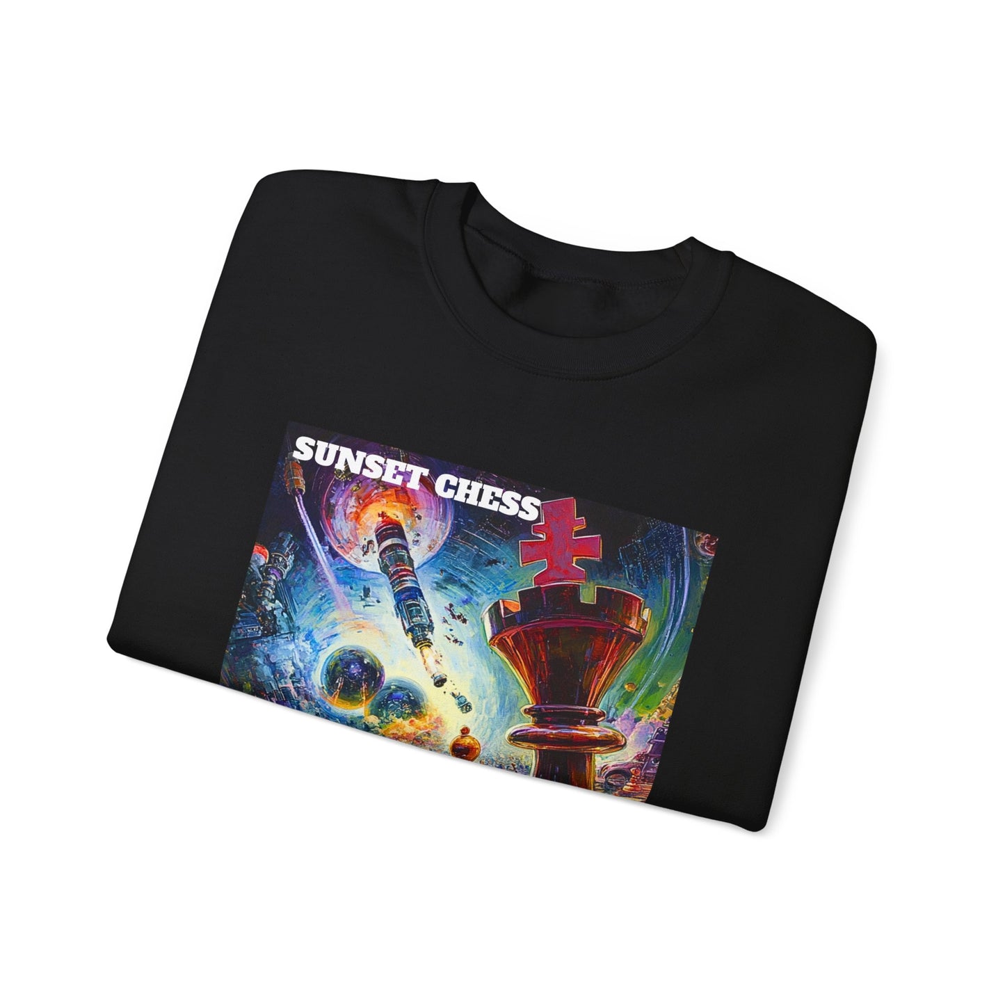 Space Galaxy - Black Chess Crewneck Sweater