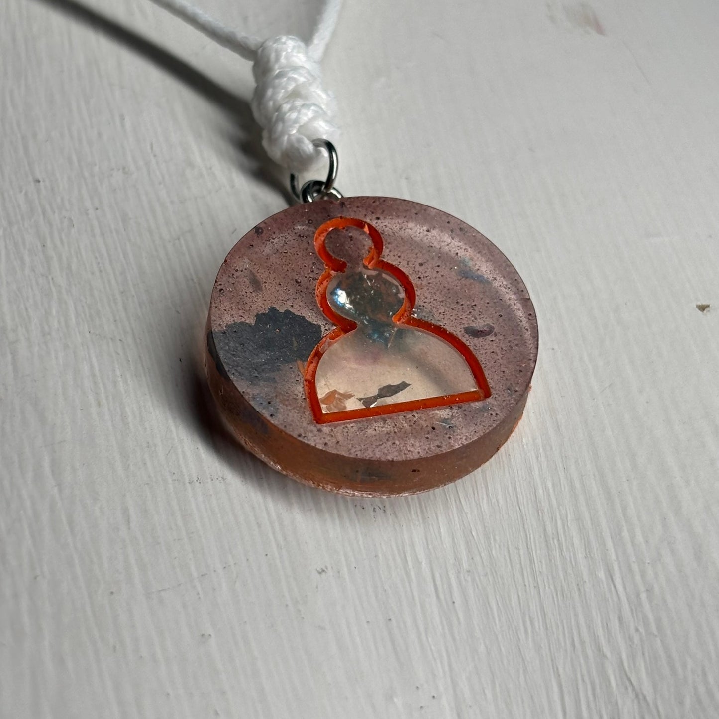 Royal Pattern Pawn - Handmade Resin Chess Necklace