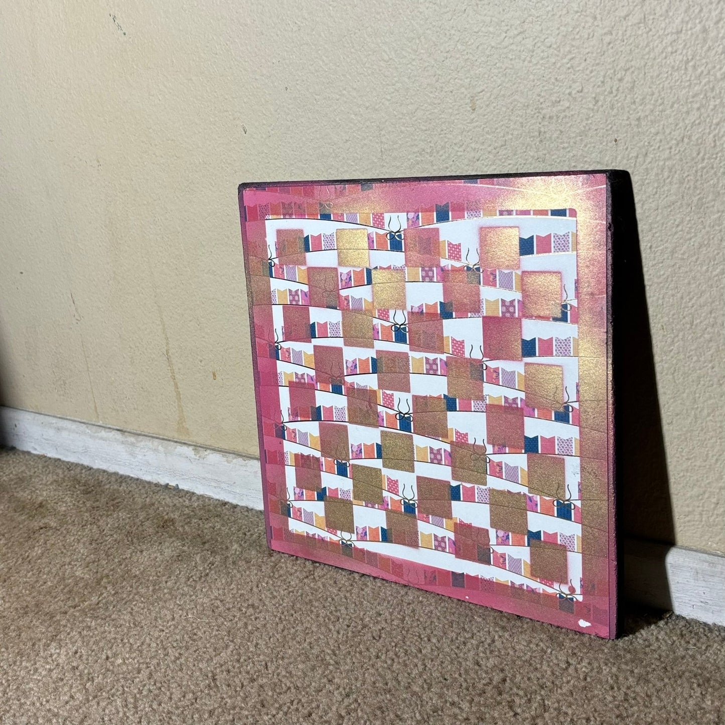Golden Pink - Scrapbook Chess Board