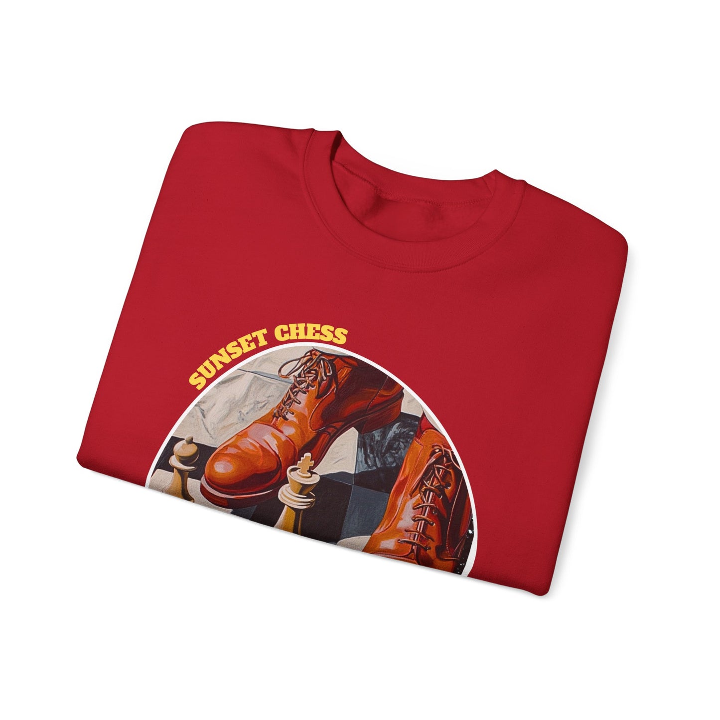 Dancing Shoes - Cherry Red Chess Crewneck Sweater