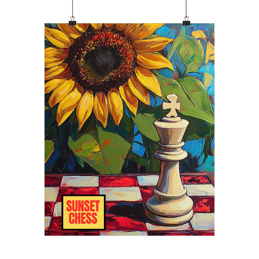Sunset Chess - Matte Vertical Poster 16"x20"