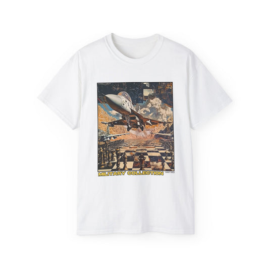 Fighter Jet - White Chess T Shirt