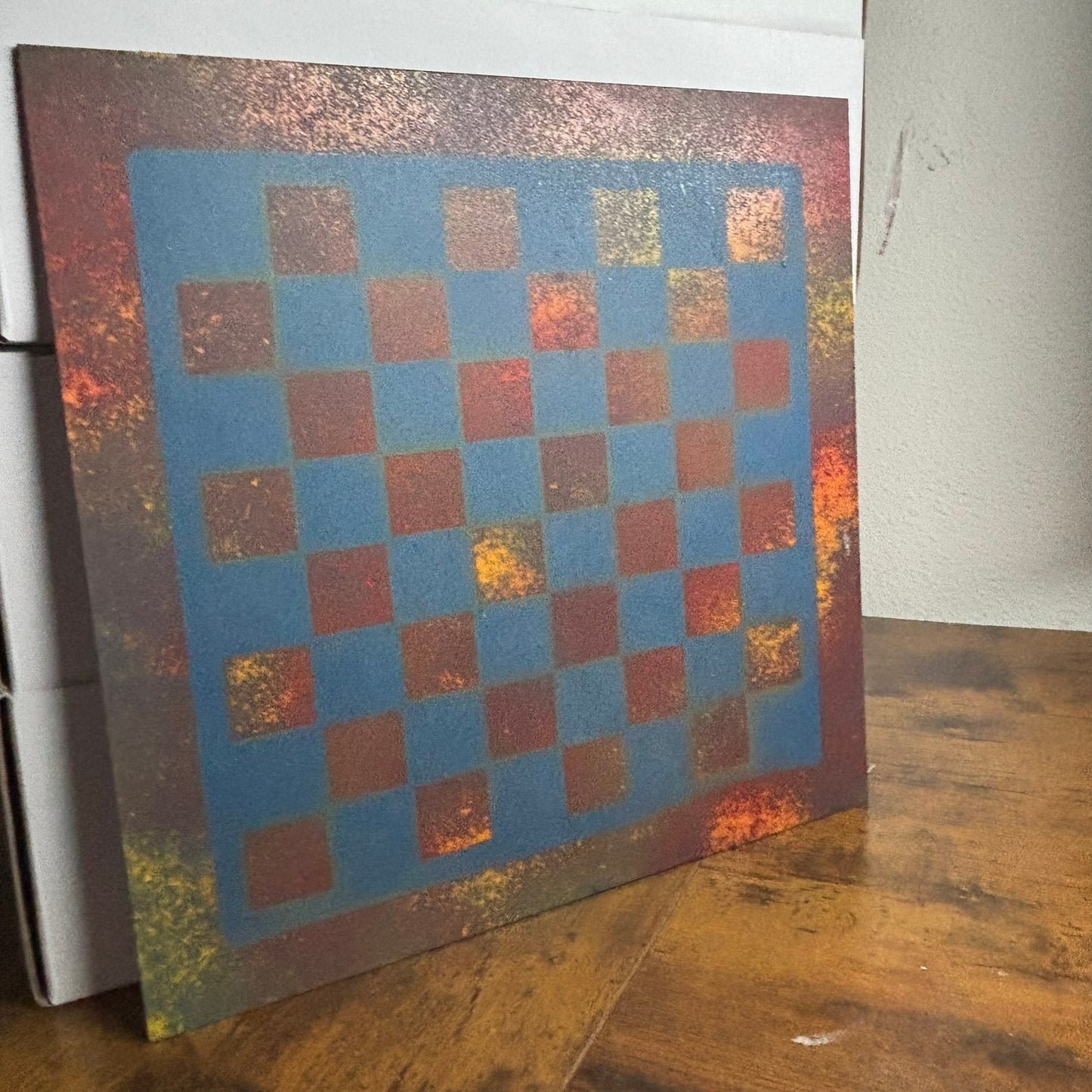 Rustic Navy Blue - Painted Chess Board